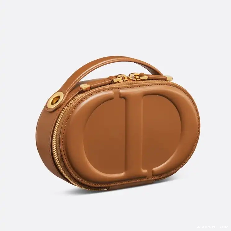 Cheap Calfskin Bag Oval Signature Brown CD Camera Dior 0517 Luxury